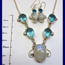necklace.. moon,topaz set-